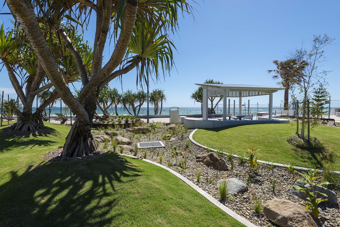Rowan Robinson Park was created to connect the Kingscliff CBD to the Pacific Ocean